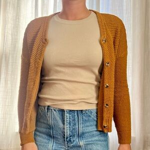 Brown madewell Cropped Cardigan